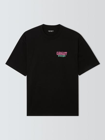 Carhartt WIP Cotton Luggage Label T-Shirt, Black, Black