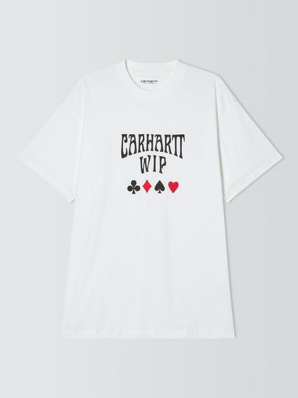 Carhartt WIP Deck Crew Neck Cotton T-Shirt, White, White