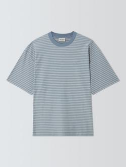 Carhartt WIP Dupree Striped Cotton T-Shirt, Stripe/Blue, Stripe/Blue