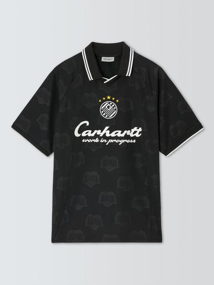 Carhartt WIP Football Polo Shirt, Black, Black