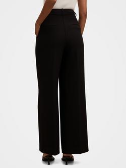 Forever New Petite Eva Wide Leg Trousers, Black - view 2, Black