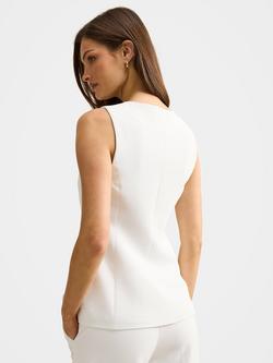 Forever New Ayla Waistcoat, Porcelain - view 2, Porcelain