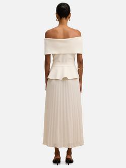 Forever New Petite Charlotte Bardot Midi Dress, Cream - view 2, Cream