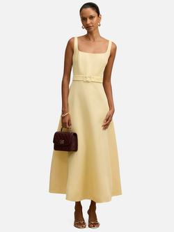 Forever New Petite Hayden Midi Dress, Soft Yellow, Soft Yellow