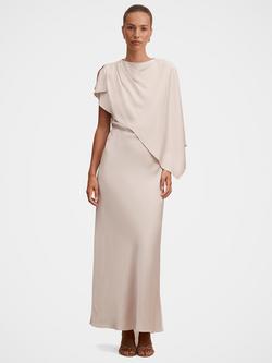 Forever New Zinnia A-Line Cape Maxi Dress, Champagne, Champagne