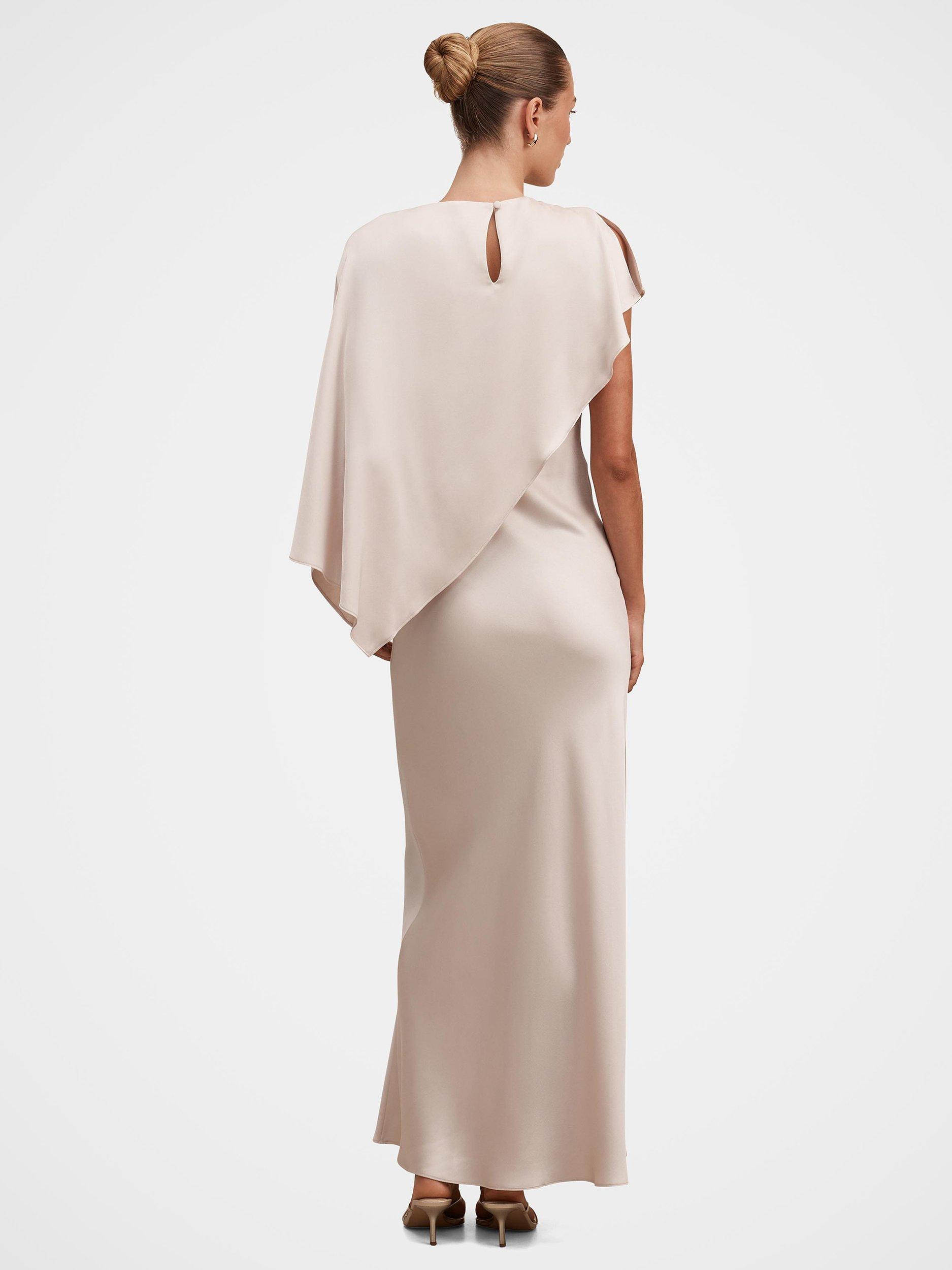 forever new champagne dress Forever New Zinnia A-Line Cape Maxi Dress, Champagne