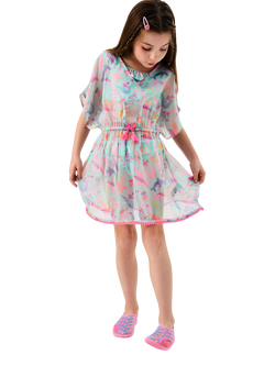 Angels by Accessorize Kids' Sea Life Shortie Kaftan, Pastel/Multi, Pastel/Multi