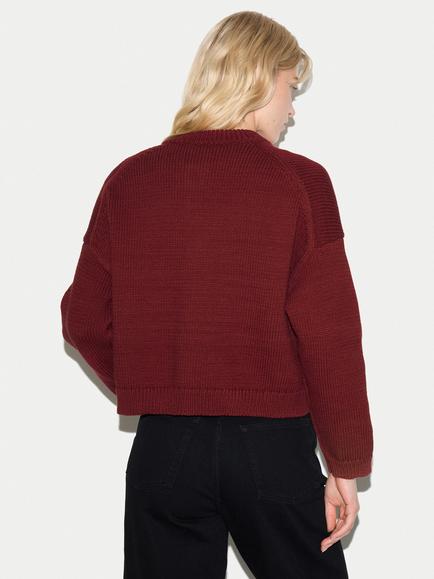 Jigsaw Chunky Knit Oversized Cardigan, Red - view 2, Red