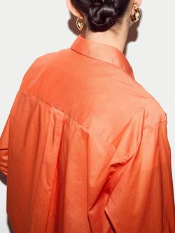 Jigsaw Relaxed Fit Cotton Voile Shirt - view 2, Orange