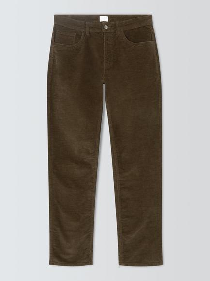 John Lewis Diagonal Corduroy Trousers, Brown, Brown