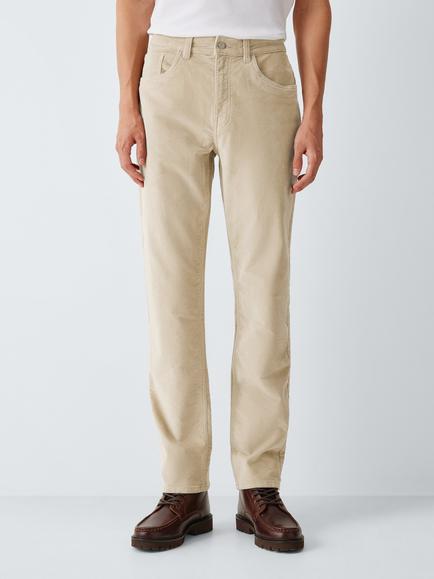 John Lewis Diagonal Corduroy Trousers, Ancient Scroll - view 2, Ancient Scroll