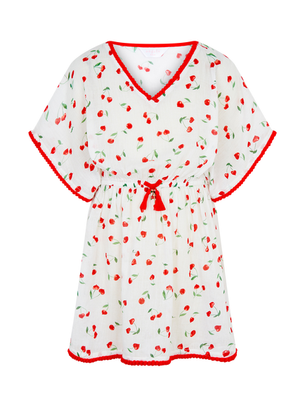 Angels by Accessorize Kids' Cherry Shortie Kaftan, White, White