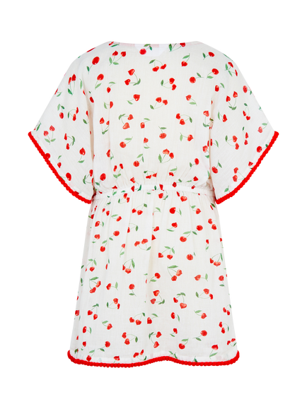 Angels by Accessorize Kids' Cherry Shortie Kaftan, White - view 2, White