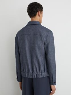 Reiss Lagos Woven Four Pocket Jacket, Airforce Blue - view 2, Airforce Blue