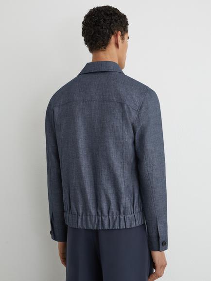 Reiss Lagos Woven Four Pocket Jacket, Airforce Blue - view 2, Airforce Blue