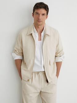 Reiss Slayman Pinstripe Flap Pocket Suit Jacket, Off White, Off White