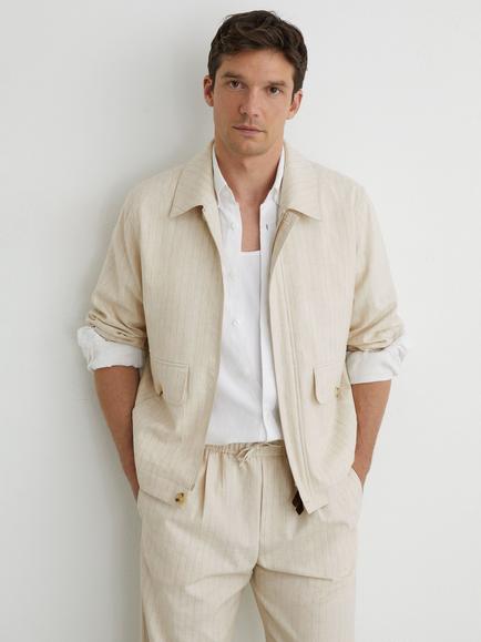 Reiss Slayman Pinstripe Flap Pocket Suit Jacket, Off White, Off White