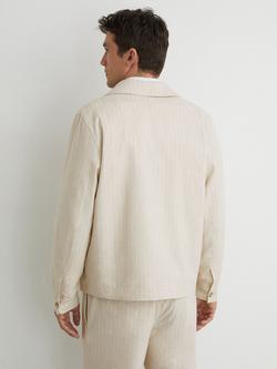 Reiss Slayman Pinstripe Flap Pocket Suit Jacket, Off White - view 2, Off White