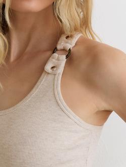 Reiss Bella Hardware Detail Best Top, Neutral - view 2, Neutral