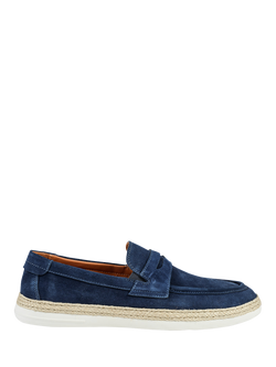 Jones Bootmaker Redhill Suede Loafers, Navy
