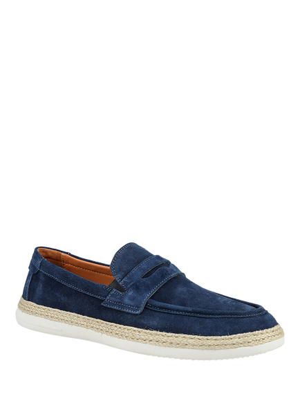 Jones Bootmaker Redhill Suede Loafers - view 2, Navy