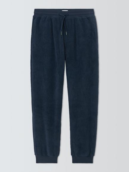 John Lewis Fleece Lounge Trousers, Navy, Blue Navy