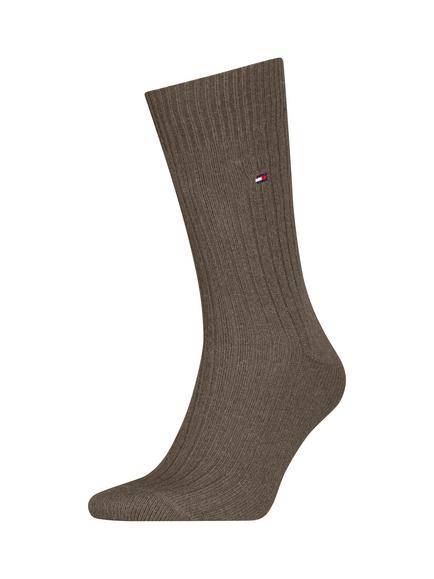 Tommy Hilfiger Embroidered Flag Socks, Chocolate Brown, Chocolate Brown