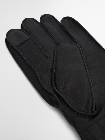 Barbour Leather Utility Gloves, Black - view 2, Black