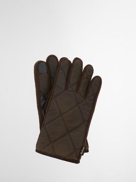 Barbour Westerdale Waxed Cotton Gloves, Olive, Olive