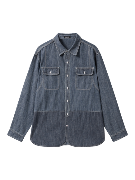 DENHAM Calm Denim Shirt, Light Blue, Light Blue