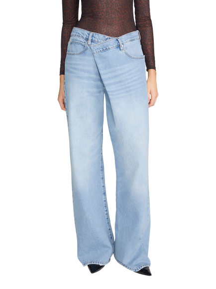 FRAME The Crossover High Rise Loose Fit Jeans, Light Blue, Light Blue