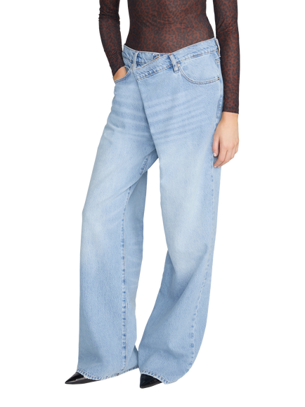 FRAME The Crossover High Rise Loose Fit Jeans, Light Blue - view 2, Light Blue