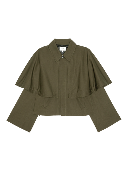 FRAME The Paddock Cape Jacket, Khaki, Khaki