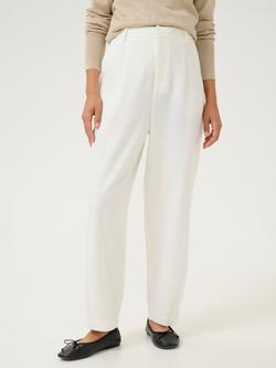KAFFE Merle Straight Tailored Trousers, White, White