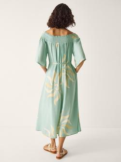 Monsoon Tashie Sun Midi Dress containing LENZING™ ECOVERO™ Viscose, Aqua - view 2, Aqua