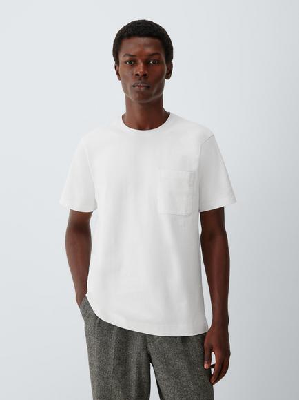 John Lewis Cotton Slub Pocket Crew Neck T-Shirt, Ancient Scroll, Ancient Scroll