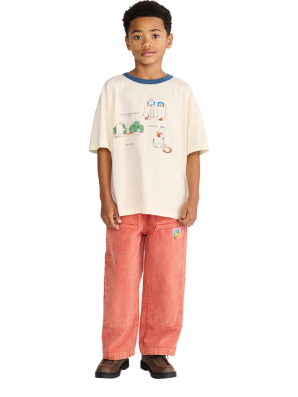 Bobo Choses Kids' Cotton Ghost Print T-Shirt, White Multi White, White Multi White