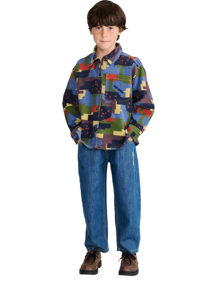 Bobo Choses Kids' Paint Forest Cotton Long Sleeve Shirt, Multi Multi, Multi Multi