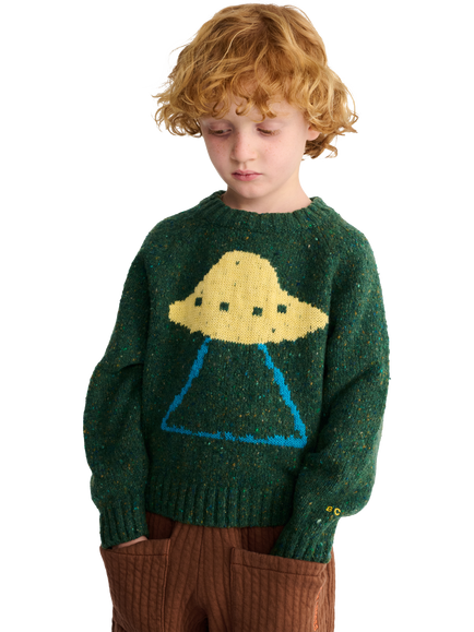 Bobo Choses Kids' Pixel Abduction Jumper, Green Multi Green, Green Multi Green