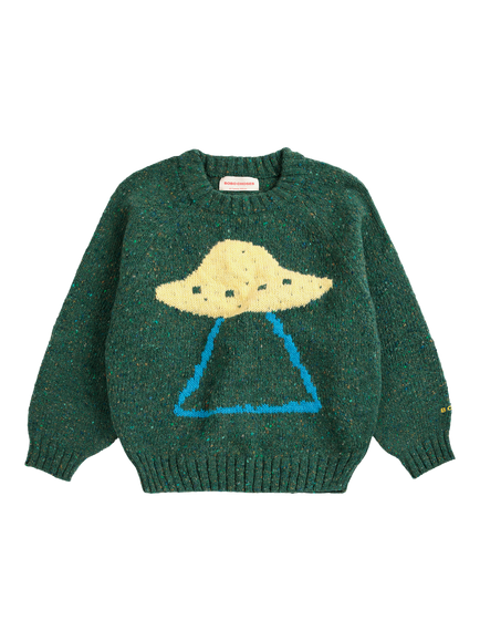Bobo Choses Kids' Pixel Abduction Jumper, Green Multi Green - view 2, Green Multi Green
