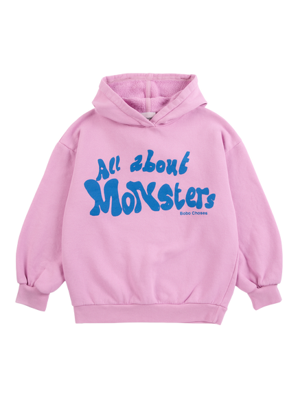 Bobo Choses Kids' Cotton Blend Monsters Hoodie, Pink Multi Pink - view 2, Pink Multi Pink