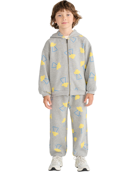 Bobo Choses Kids' Pixel Abduction Joggers, Grey Multi Grey, Grey Multi Grey