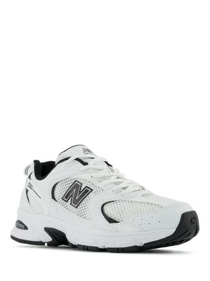 New Balance 530 Lace-Up Trainers, White/Black - view 2, White/Black