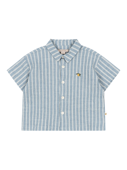 Konges Sløjd Elliot Short Sleeve Stripe Shirt, Blue, Blue