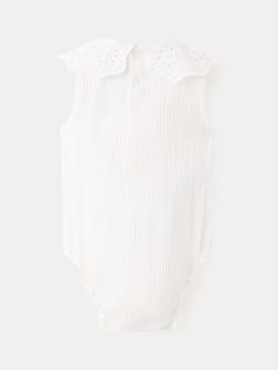 Mango Baby Ruffled Bodysuit, Off White - view 2, Off White