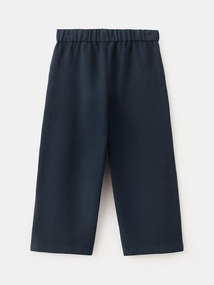 Mango Kids' Wide Leg Cropped Culottes, Navy - view 2, Navy