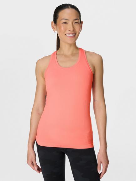 Sweaty Betty Athlete Seamless Gym Top, Melon pink, Melonpink