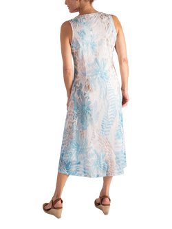chesca Tropical Dawn Sleeveless Dress, Sand/Sky - view 2, Sand/Sky