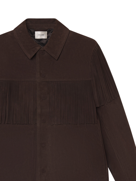FRAME The Suede Rodeo Jacket, Brown - view 2, Brown
