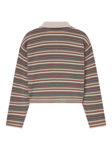 FRAME The Quad Cashmere Polo Shirt, Multi - view 2, Multi
